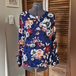 Lovely Lord & Taylor sheer floral blouse.